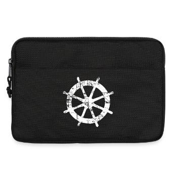 Steering Wheel Sail Boat Sailing Sailor - Laptop bag 13" - black - Front