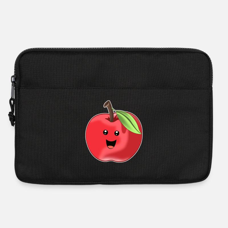 Lustiger Süßer Apfel - Laptoptasche 13" - Schwarz