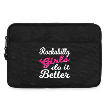 Rockabilly Vintage Mädchenpower - Laptoptasche 13" - Schwarz - Vorne
