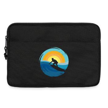 Surfer - Surfboard - Laptop bag 13" - black - Front