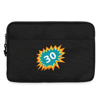 30 coloré, 30e GB, célébrer 30, cadeau 30 - Sacoche pour ordinateur portable 13 pouces - noir - Devant