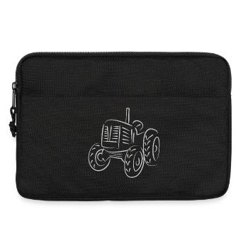 Dessin de tracteur - Sacoche pour ordinateur portable 13 pouces - noir - Devant