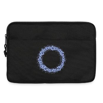 couronne de fleur de bleuet bleu vif - Sacoche pour ordinateur portable 13 pouces - noir - Devant