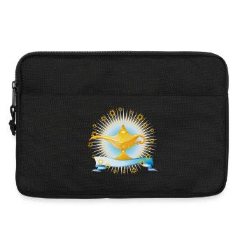 radiant golden oriental magic lamp - Laptop bag 13" - black - Front