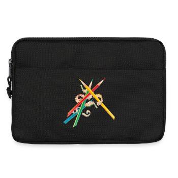 Colorful crayons freshly sharpened - Laptop bag 13" - black - Front