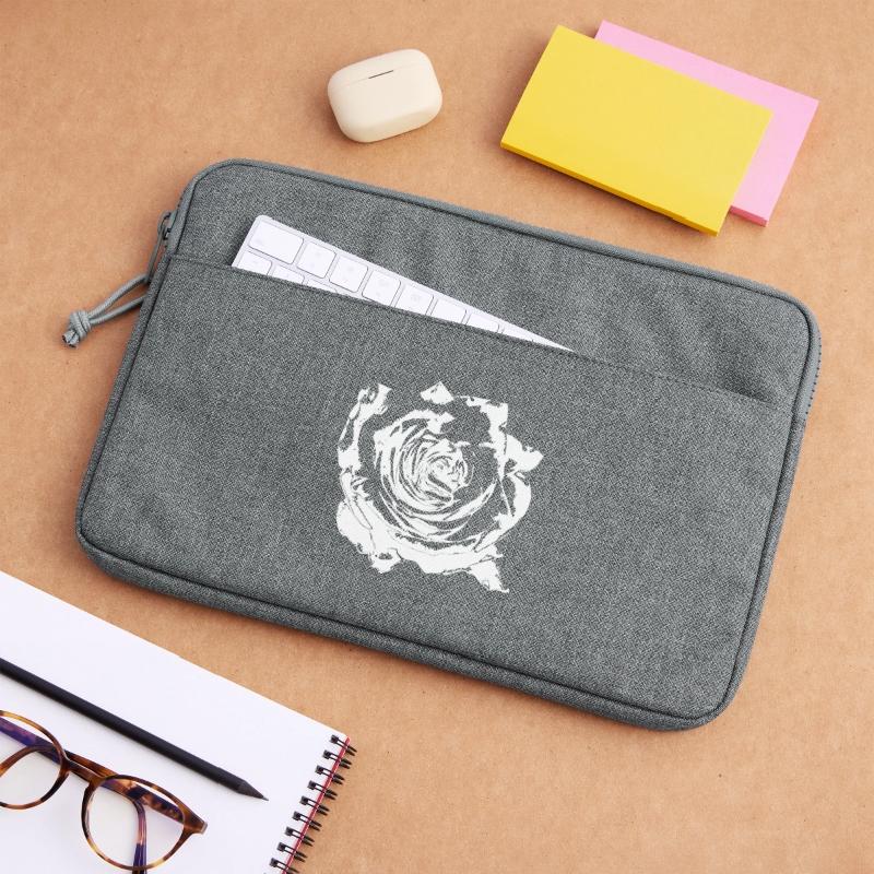 Fleur Blanche Fleurs Blanches Fleurs Blanches Fleurs Blanches Sacoche pour ordinateur portable 13 pouces