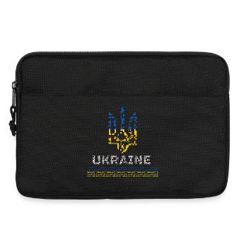 T-shirt Blason Ukraine Or - Tryzub Ukrainien - Sacoche pour ordinateur portable 13 pouces - noir - Devant
