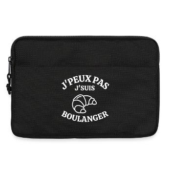 boulanger, je suis boulanger, boulangerie - Sacoche pour ordinateur portable 13 pouces - noir - Devant