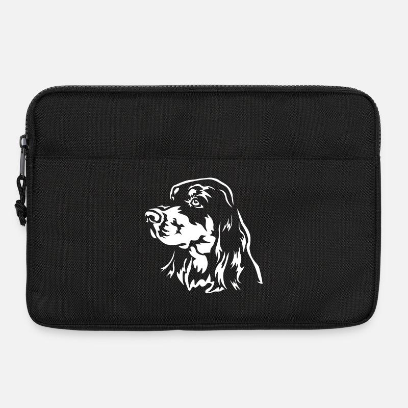 Gordon Setter Kopf "Black Edition" - Laptoptasche 13" - Schwarz