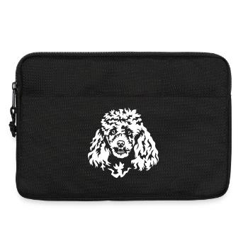 Pudel Kopf "Black Edition" - Laptoptasche 13" - Schwarz - Vorne