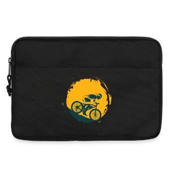 Mountain Biker avec swing t-shirt pull autocollant - Sacoche pour ordinateur portable 13 pouces - noir - Devant