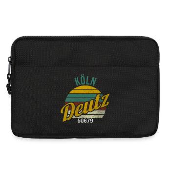 Kölsche Veedel - Köln-Deutz - Laptoptasche 13" - Schwarz - Vorne