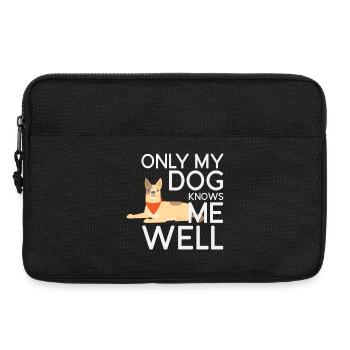 Nur mein Hund kennt mich gut - Laptoptasche 13" - Schwarz - Vorne