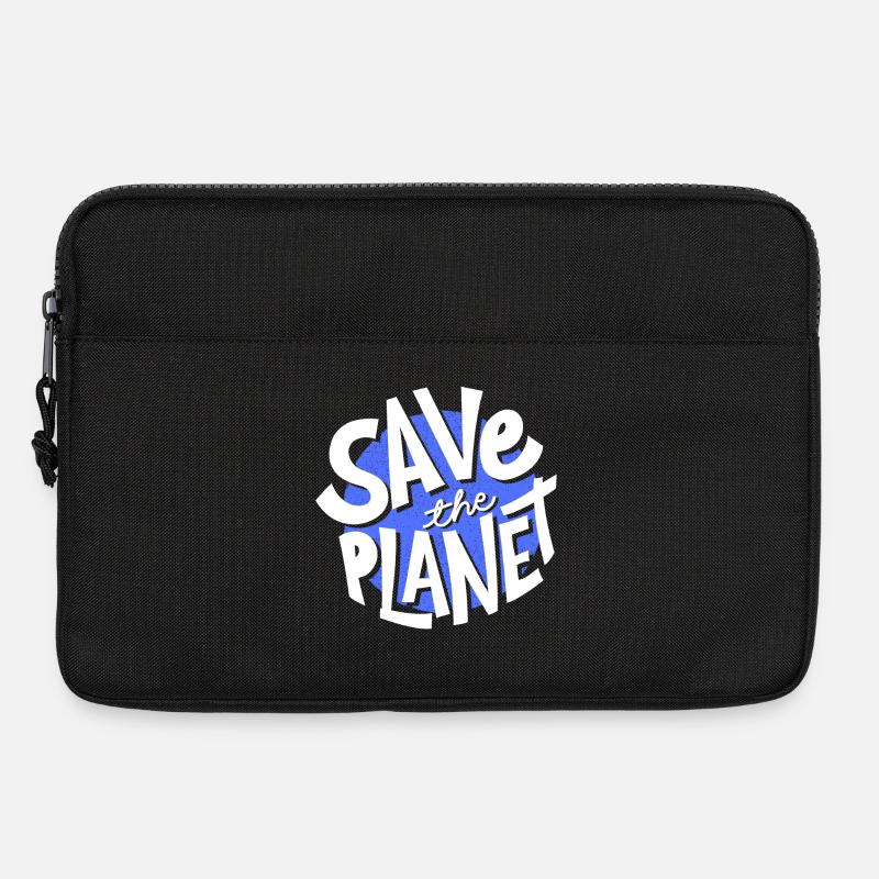 Rette den Planeten, den Planeten Erde, rette den Planeten - Laptoptasche 13" - Schwarz