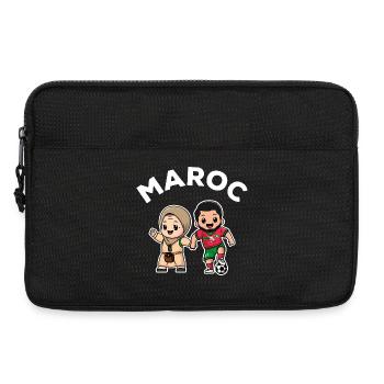 Marokkanischer Spieler mit seiner Mutter Gift Fußball Marokko - Laptoptasche 13" - Schwarz - Vorne