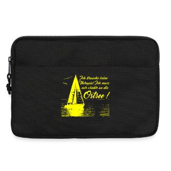 Keine Therapie ich muss nur wieder an die Ostsee - Laptoptasche 13" - Schwarz - Vorne