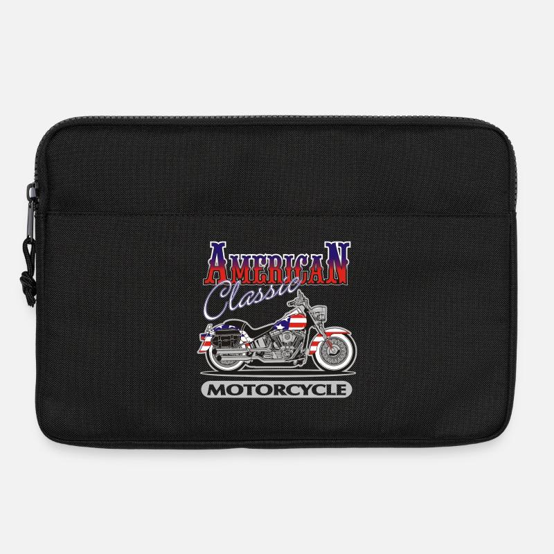 Classic American Motorcycle - Laptop bag 13" - black