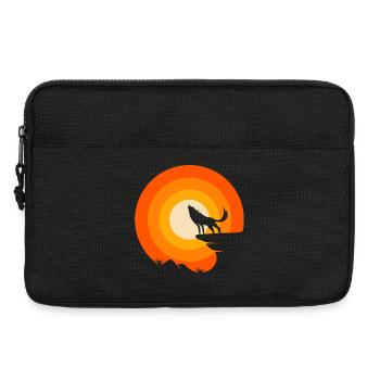 Wolf ist mein Krafttier - Laptoptasche 13" - Schwarz - Vorne