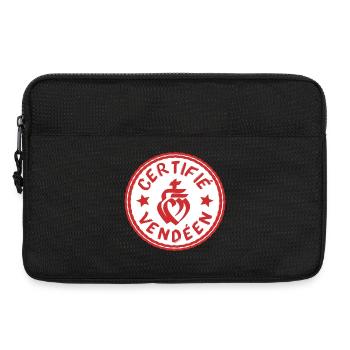 Logo certifié vendéen blanc rouge - Sacoche pour ordinateur portable 13 pouces - noir - Devant