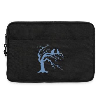 Toter baum mit 2 Katzen Silhouette - Laptoptasche 13" - Schwarz - Vorne