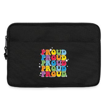 LGBT, Regenbogen, Pride-Monat - Laptoptasche 13" - Schwarz - Vorne