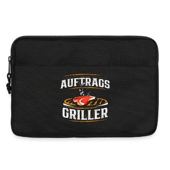 Auftragsgriller - Lustiger Spruch BBQ Grillmeister - Laptoptasche 13" - Schwarz - Vorne