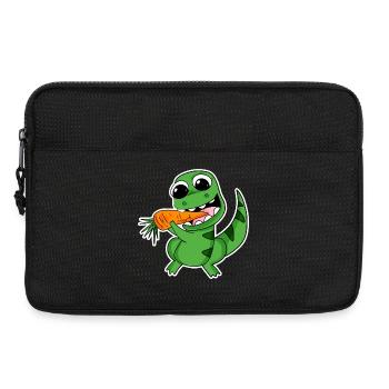Dino eats carrot - Laptop bag 13" - black - Front