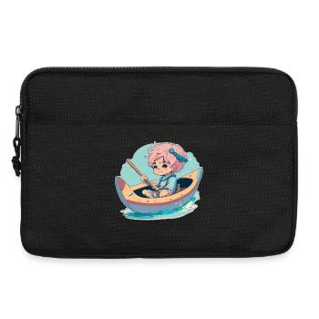 Boy in the canoe - Laptop bag 13" - black - Front