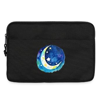 Moon and stars - Laptop bag 13" - black - Front