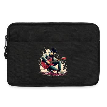 Guitariste - Sacoche pour ordinateur portable 13 pouces - noir - Devant