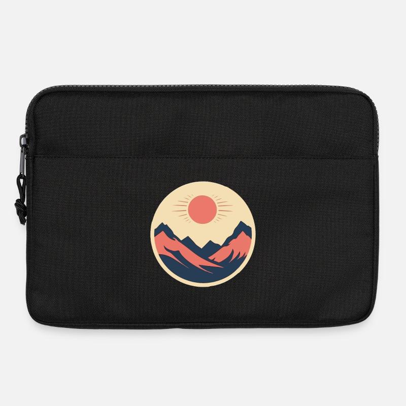 Berge im Sonnenschein - Laptoptasche 13" - Schwarz