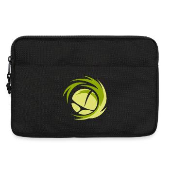 Logo de volleyball minimaliste - Sacoche pour ordinateur portable 13 pouces - noir - Devant