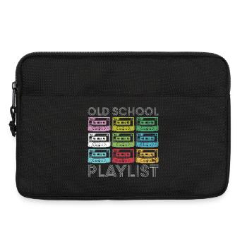 Rainbow Cassette Grid Print - Laptop bag 13" - black - Front