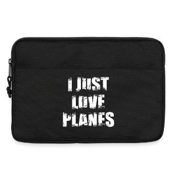 J’adore les avions - Sacoche pour ordinateur portable 13 pouces - noir - Devant