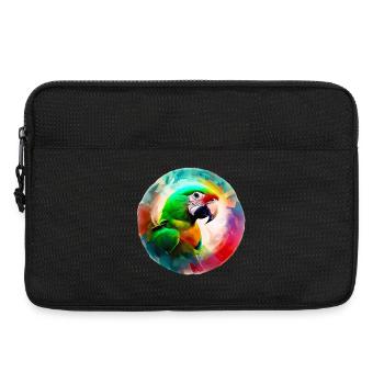 Colored macaw parrot - Laptop bag 13" - black - Front