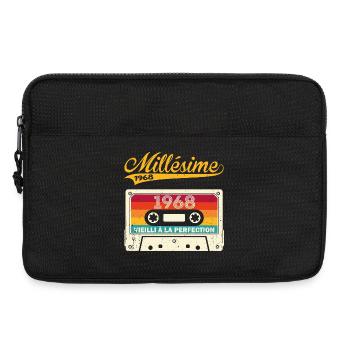 Millésime 1968 Cadeau 55 Ans Anniversaire Humour - Sacoche pour ordinateur portable 13 pouces - noir - Devant