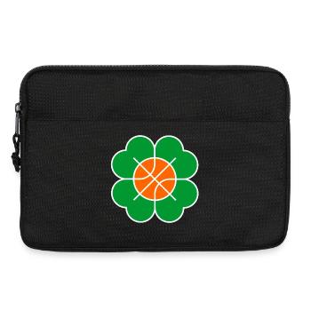 Fleur de basket-ball - Feuille de trèfle - Sacoche pour ordinateur portable 13 pouces - noir - Devant