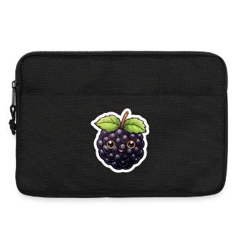 Illustration mignonne de mûres – style Kawaii - Sacoche pour ordinateur portable 13 pouces - noir - Devant