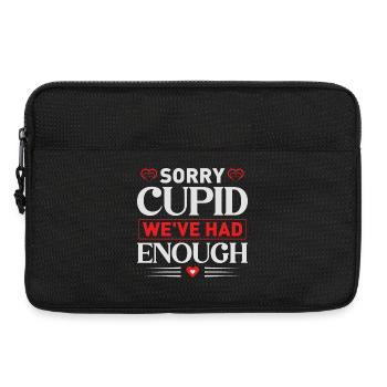 Sorry Amor, wir hatten genug Zitat T-Shirt - Laptoptasche 13" - Schwarz - Vorne