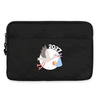 Storch mit Baby 2027 - Laptoptasche 13" - Schwarz - Vorne