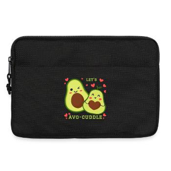 Lets Avo-Cuddle Avocado Snuggle Kawaii Cartoon - Laptop bag 13" - black - Front