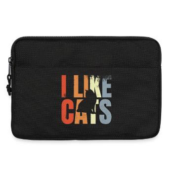 Cat Lovers - Laptop bag 13" - black - Front