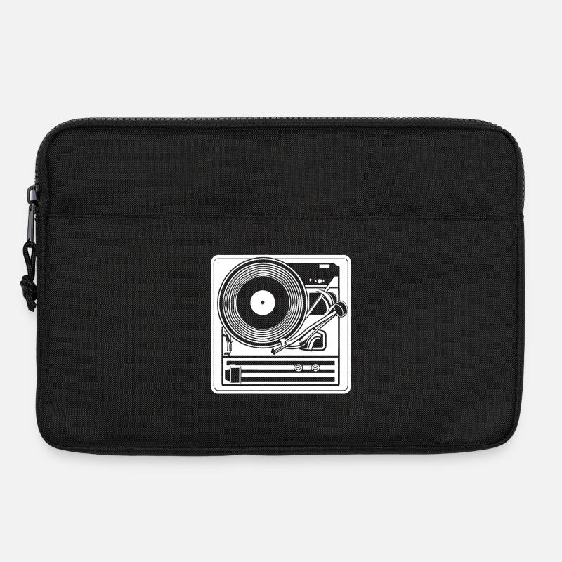 Retro Design Plattenspieler - Laptoptasche 13" - Schwarz