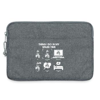 Penser à vélo pendant le temps libre - Sacoche pour ordinateur portable 13 pouces - gris chiné - Devant