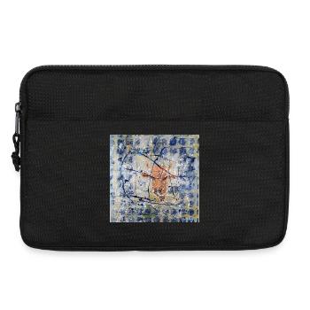 Abstract Animal Portrait with Cow - Laptop bag 13" - black - Front