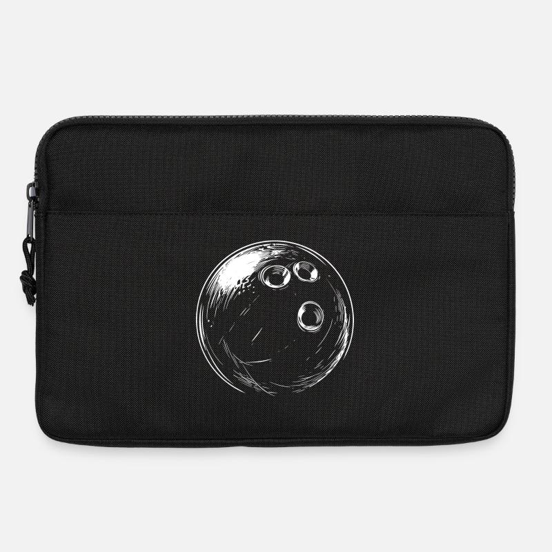 Bowlingkugel Zeichnung - Laptoptasche 13" - Schwarz