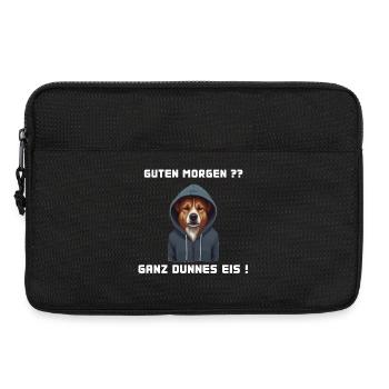 Guten Morgen?? Ganz Dünnes Eis! - Laptoptasche 13" - Schwarz - Vorne