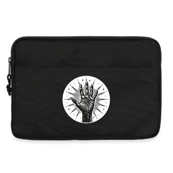 Star Hand with Flashes - Laptop bag 13" - black - Front