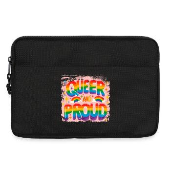 Queer und stolz - Laptoptasche 13" - Schwarz - Vorne