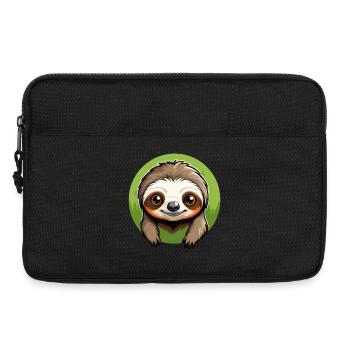 Lazy Tree Sloth - Laptoptasche 13" - Schwarz - Vorne